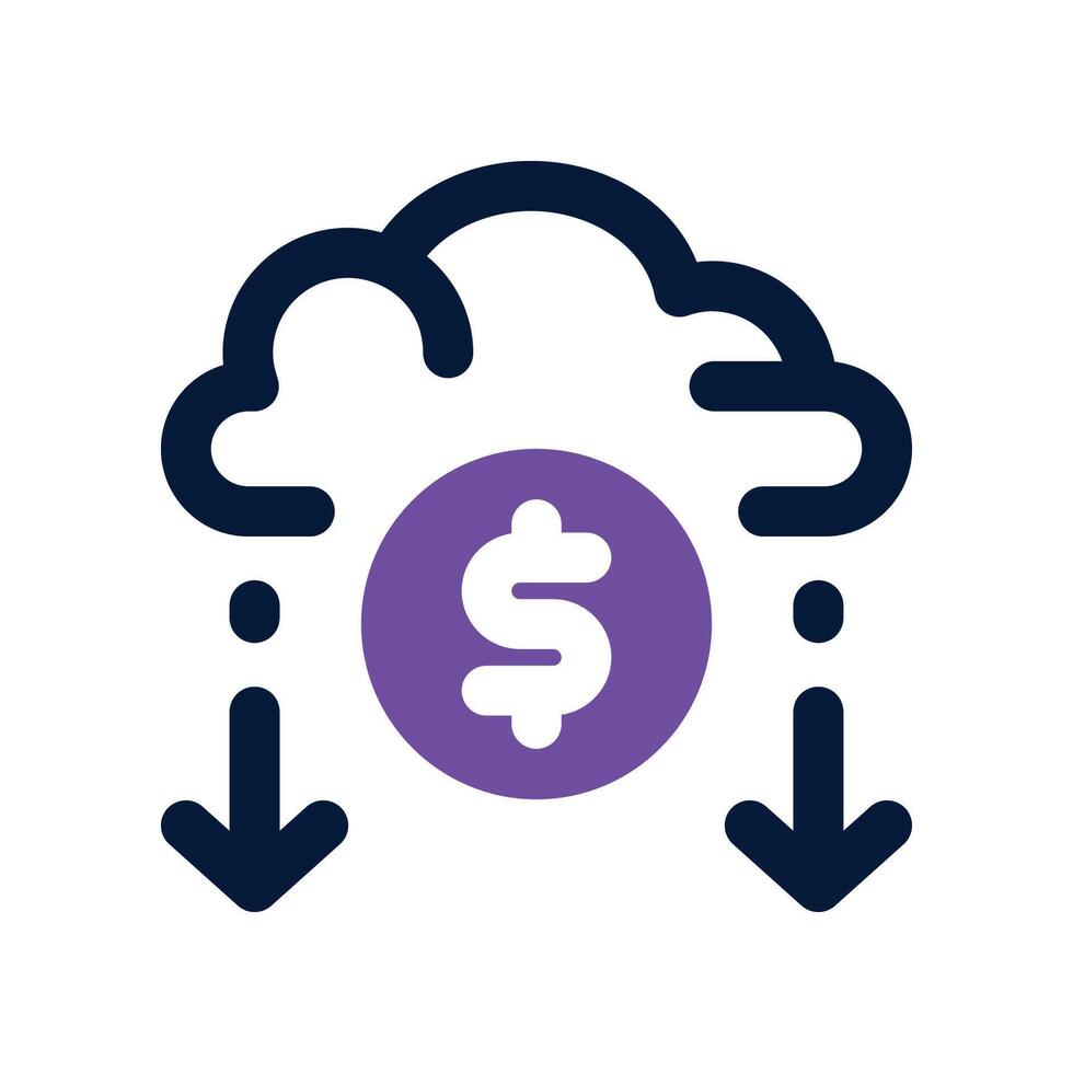 cloud icon. dual tone icon for your website, mobile, presentation, and logo design. vector