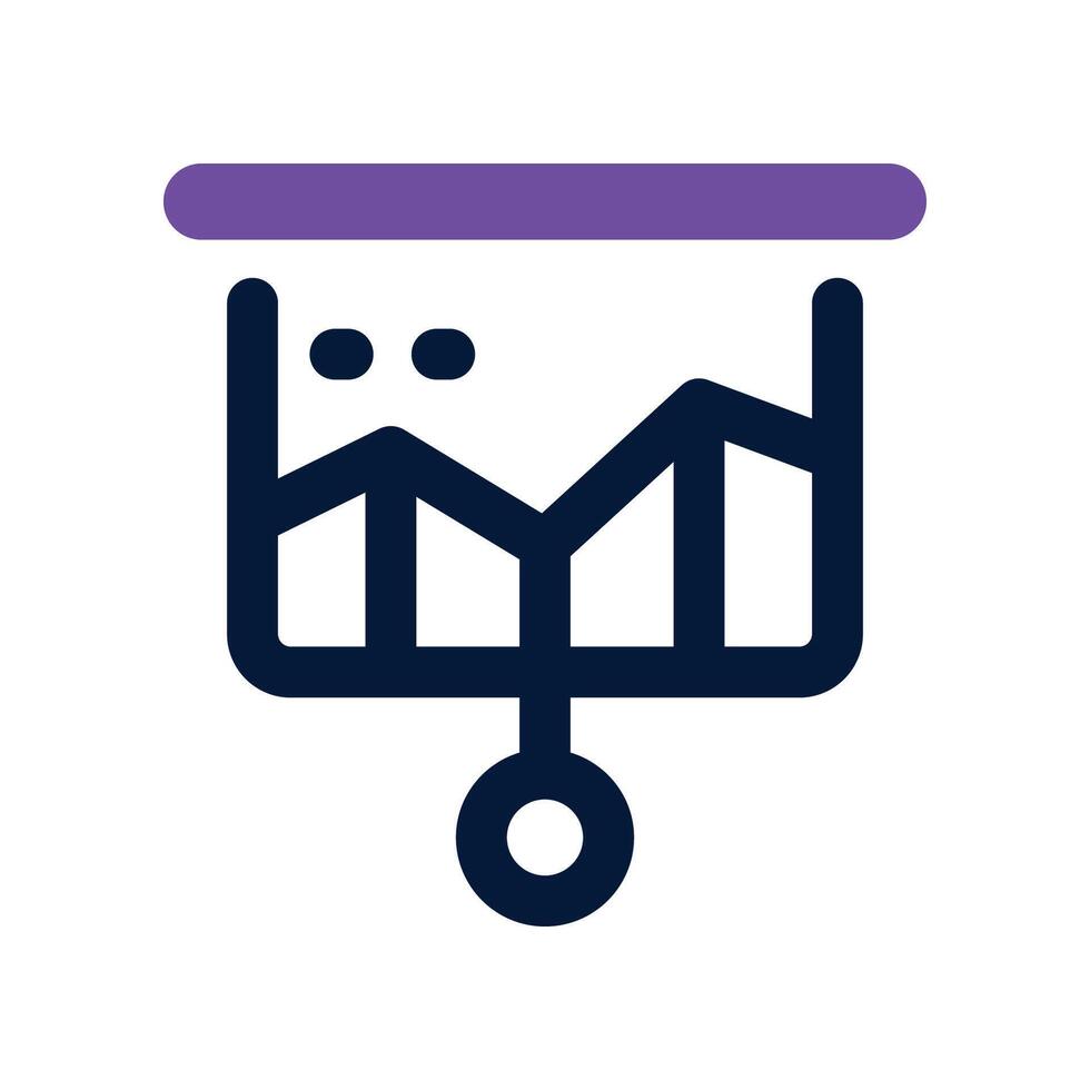 statistic icon. dual tone icon for your website, mobile, presentation, and logo design. vector