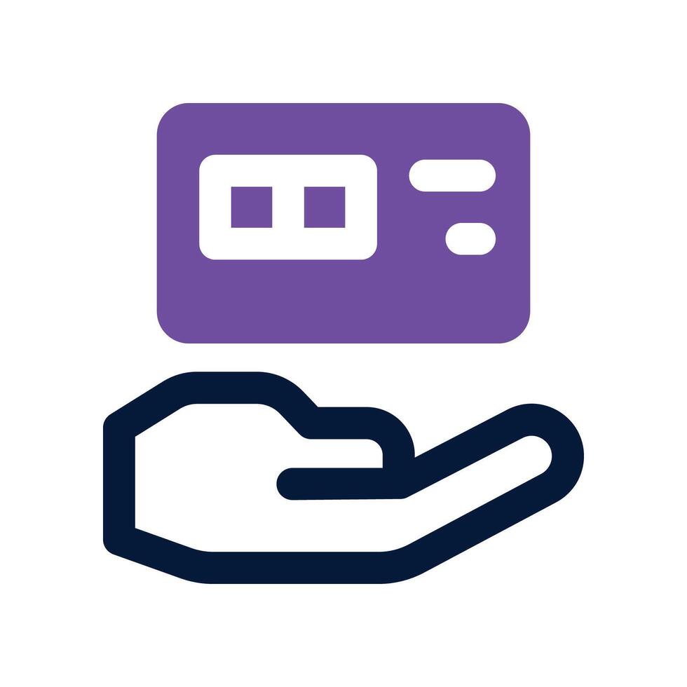 credit card icon. dual tone icon for your website, mobile, presentation, and logo design. vector