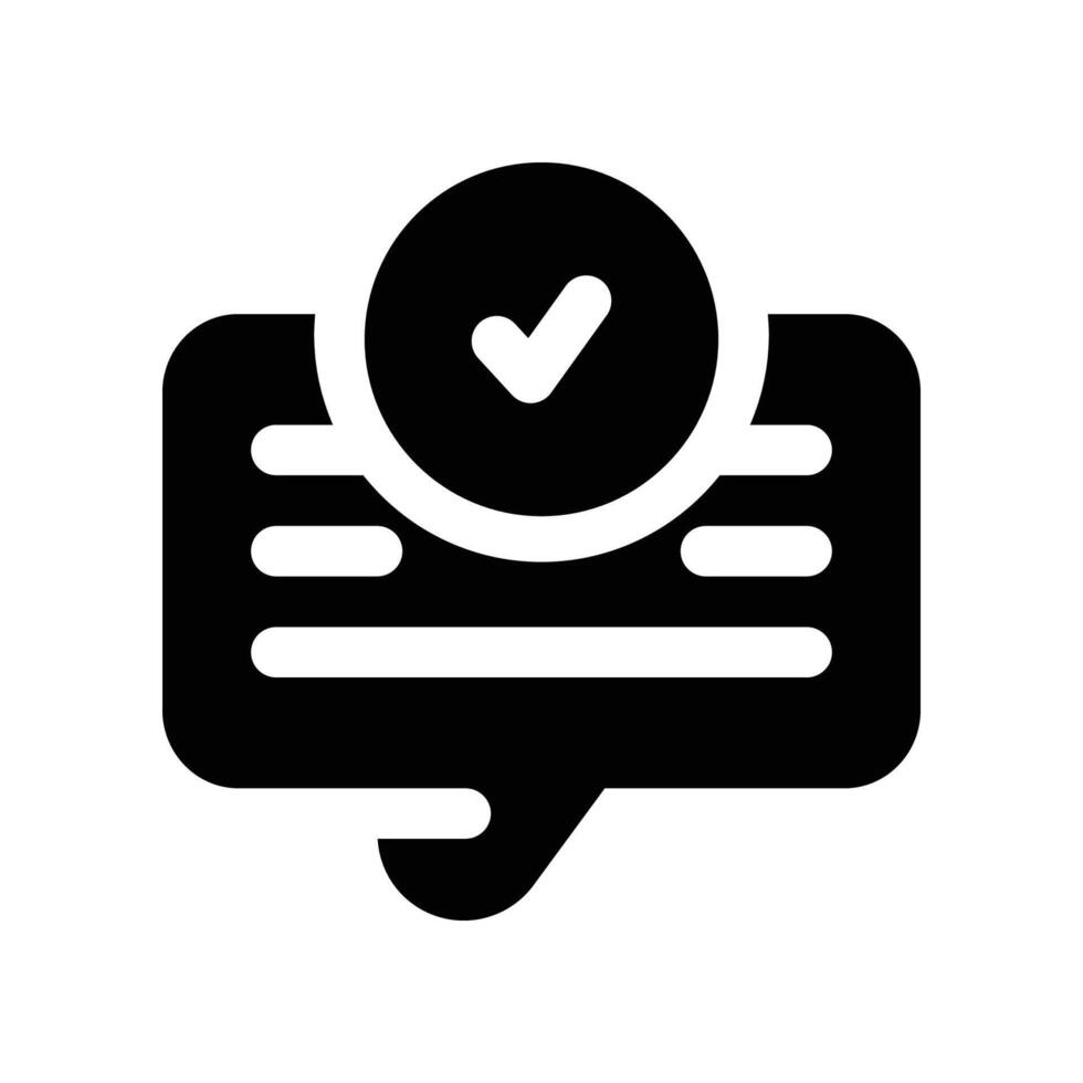 accept icon. glyph icon for your website, mobile, presentation, and logo design. vector