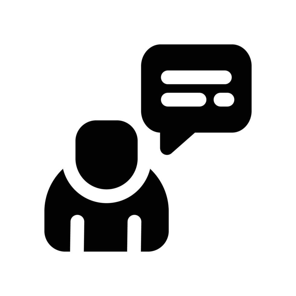 comments icon. glyph icon for your website, mobile, presentation, and logo design. vector