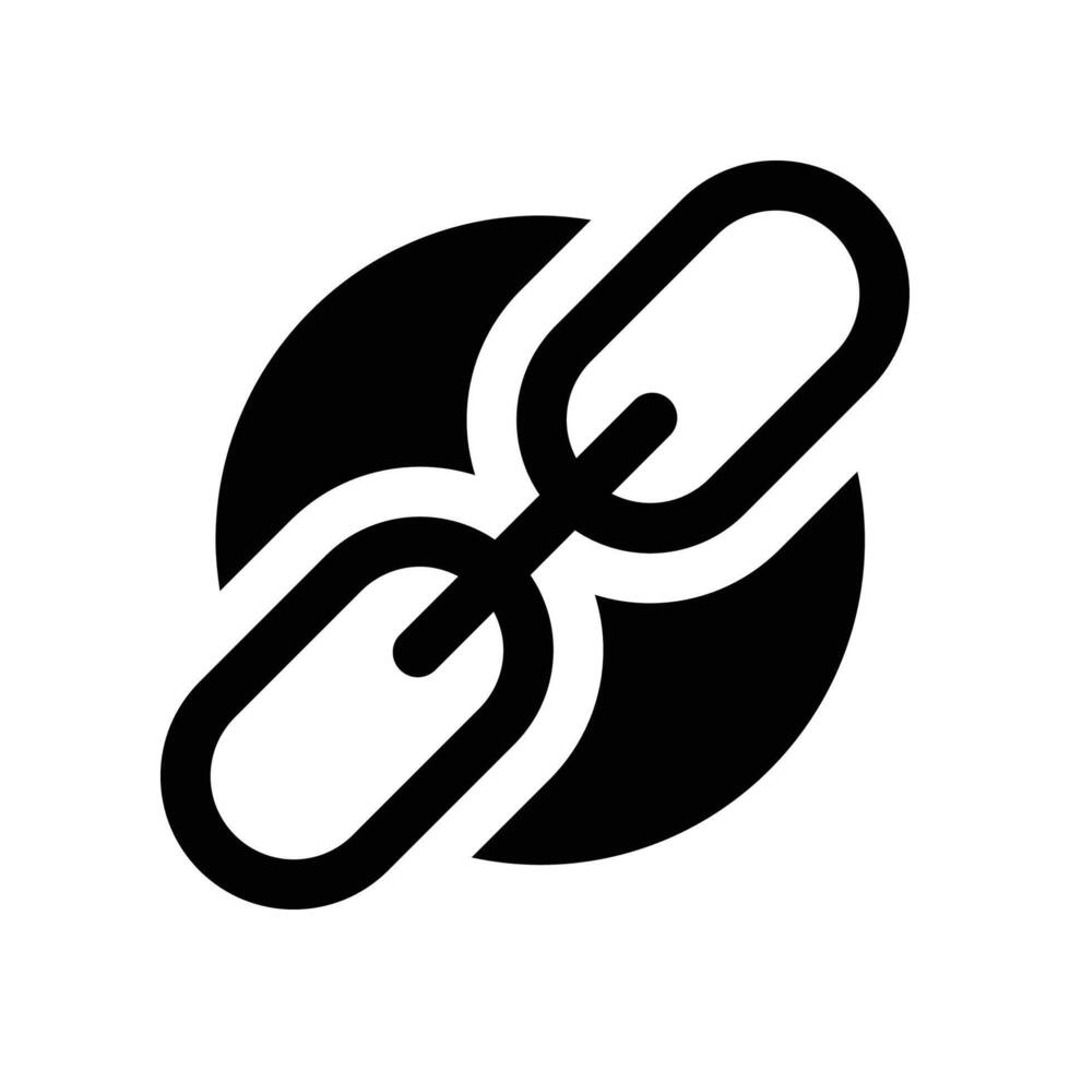 link icon. glyph icon for your website, mobile, presentation, and logo design. vector