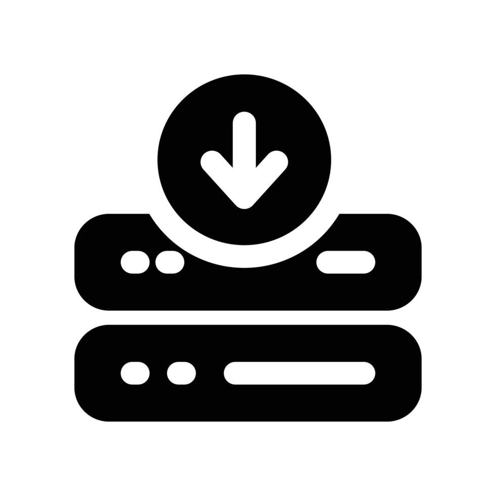 database storage icon. glyph icon for your website, mobile, presentation, and logo design. vector