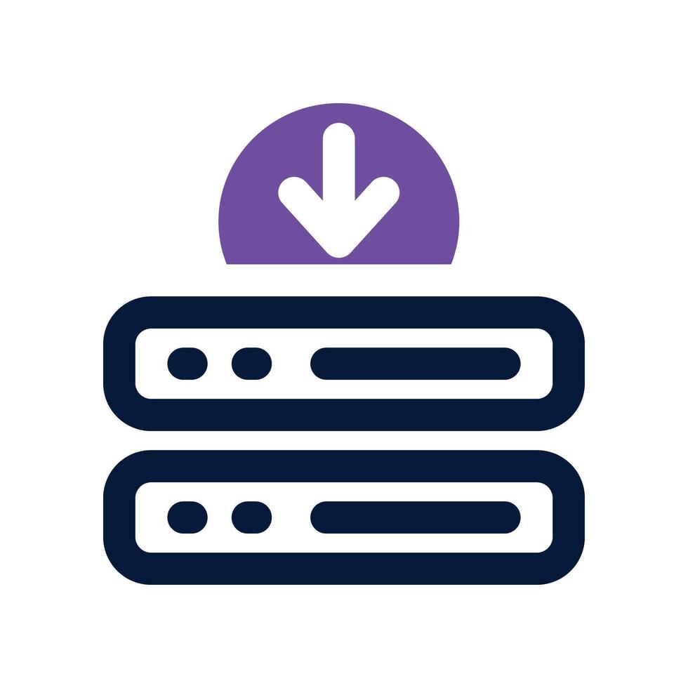 database storage icon. dual tone icon for your website, mobile, presentation, and logo design. vector