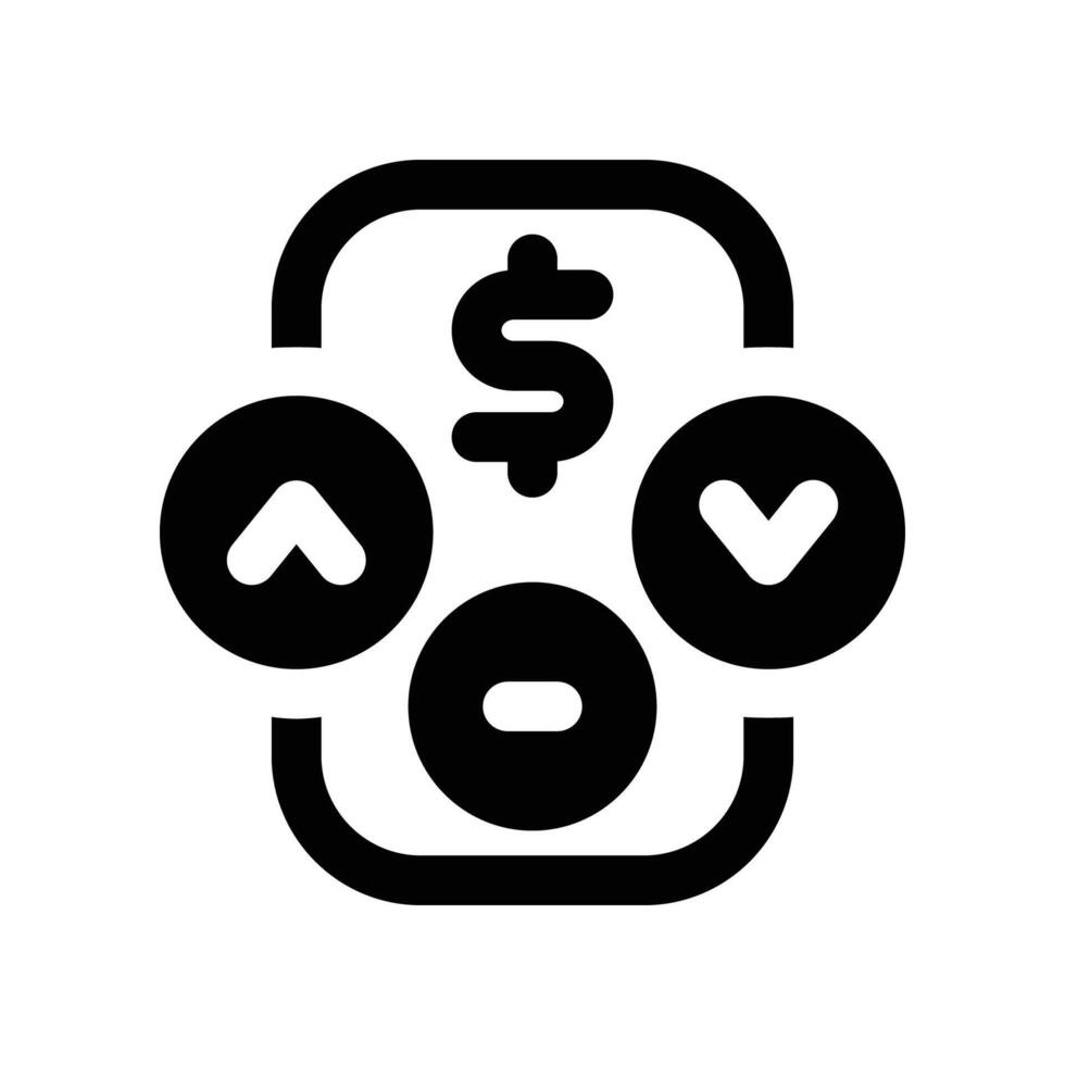 currency icon. glyph icon for your website, mobile, presentation, and logo design. vector