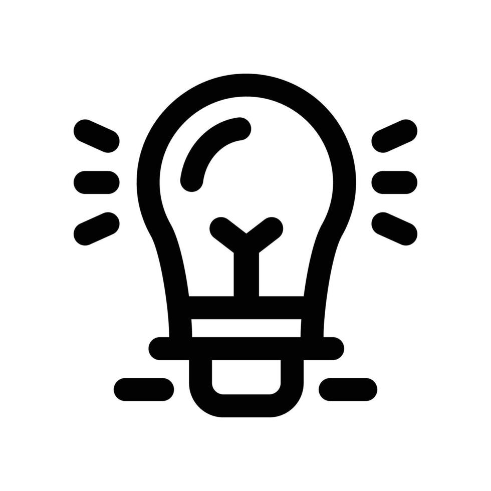 light bulb icon. line icon for your website, mobile, presentation, and logo design. vector