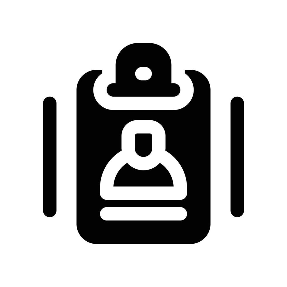identity card icon. glyph icon for your website, mobile, presentation, and logo design. vector