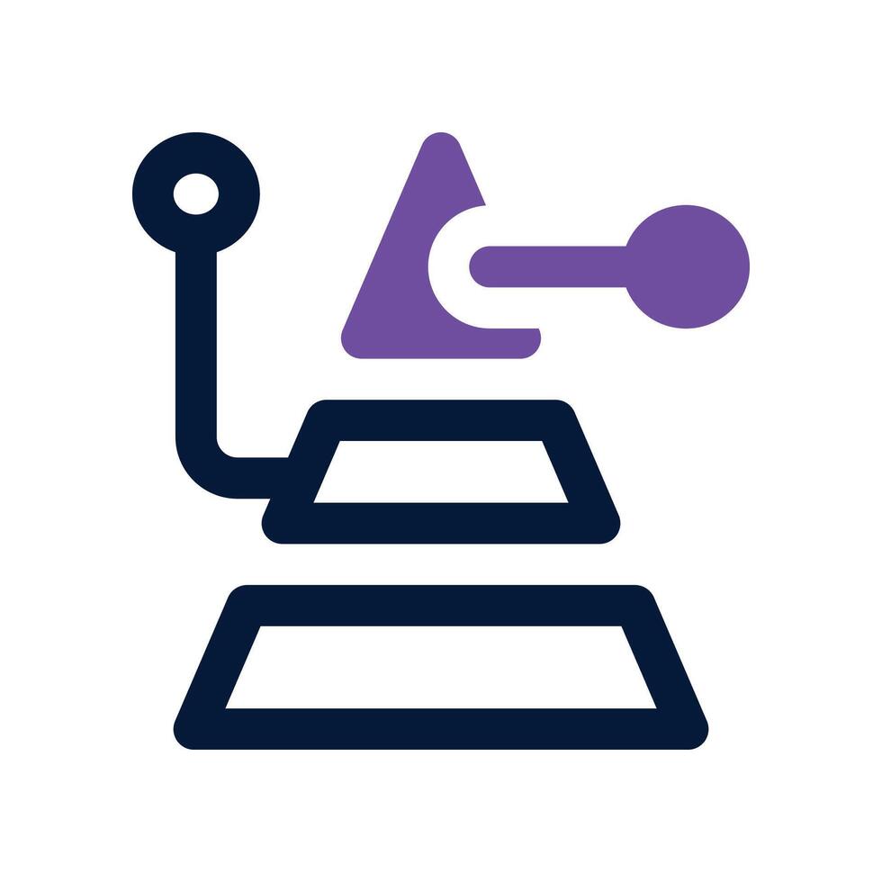 pyramid chart icon. dual tone icon for your website, mobile, presentation, and logo design. vector