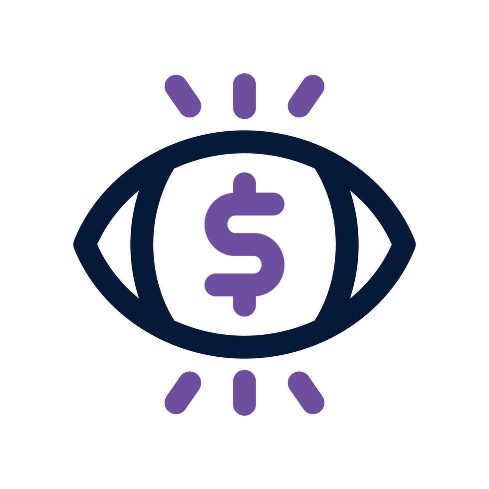 vision icon. dual tone icon for your website, mobile, presentation, and logo design. vector