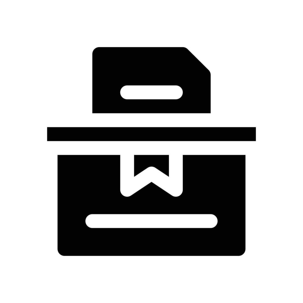 ballot icon. glyph icon for your website, mobile, presentation, and logo design. vector