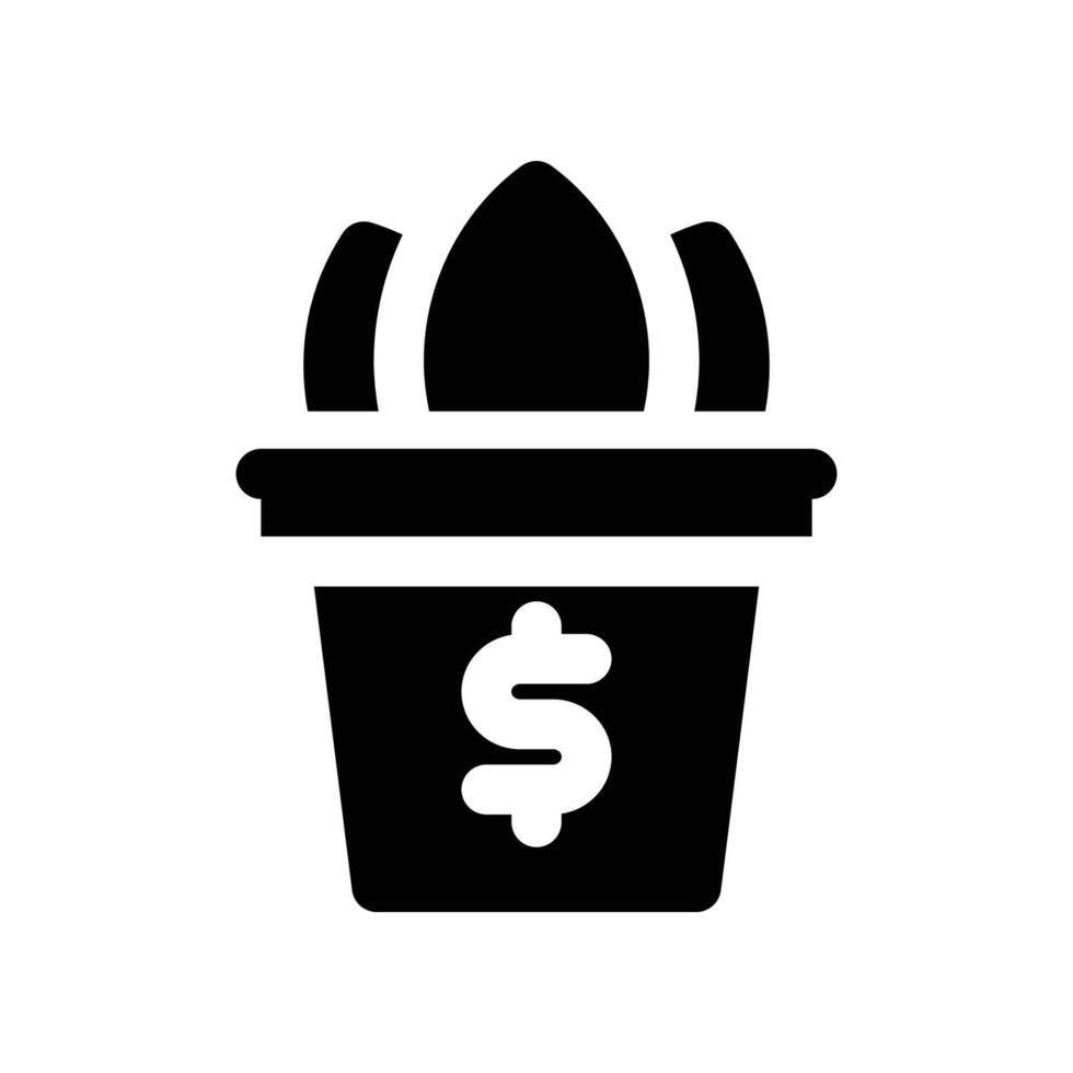plant icon. glyph icon for your website, mobile, presentation, and logo design. vector
