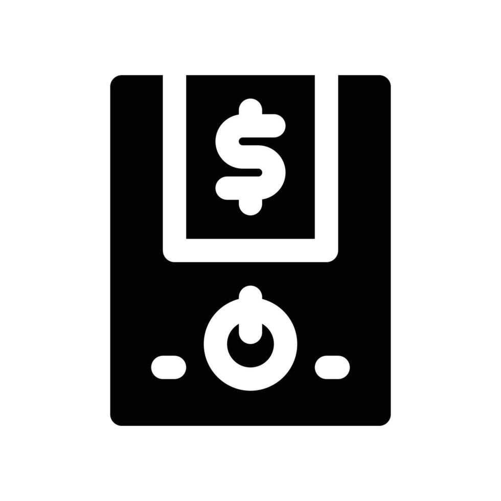 cpu tower icon. glyph icon for your website, mobile, presentation, and logo design. vector