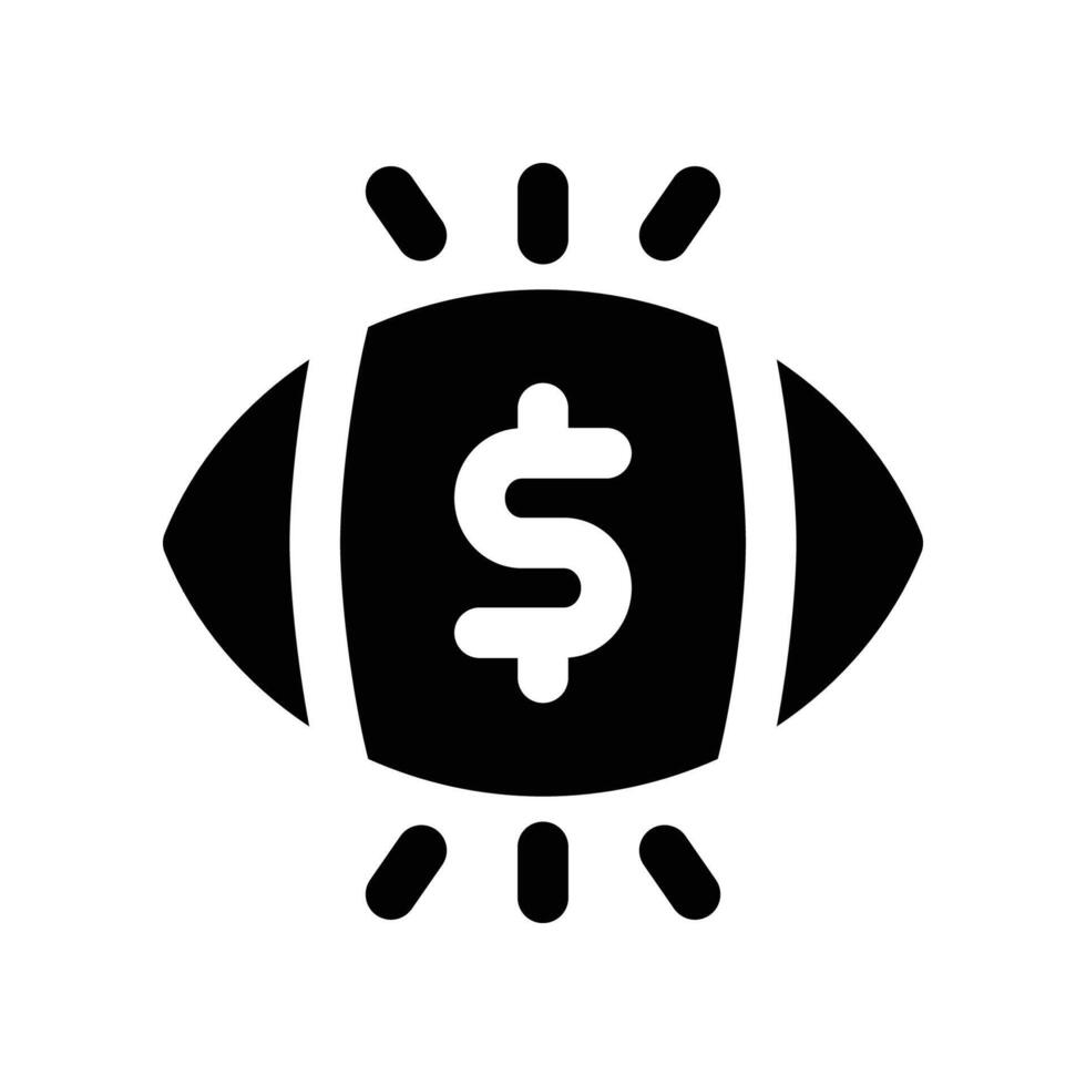 vision icon. glyph icon for your website, mobile, presentation, and logo design. vector