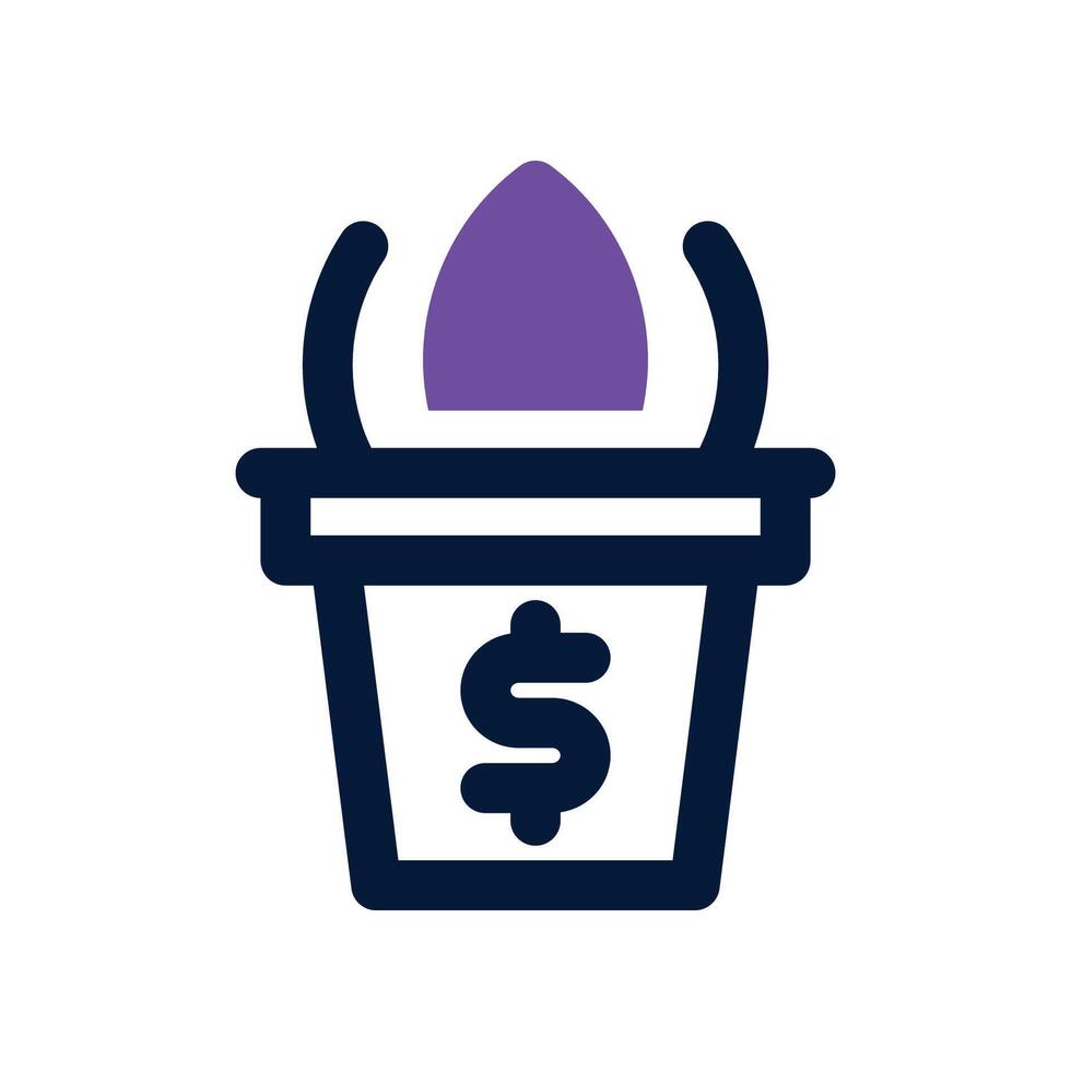 plant icon. dual tone icon for your website, mobile, presentation, and logo design. vector