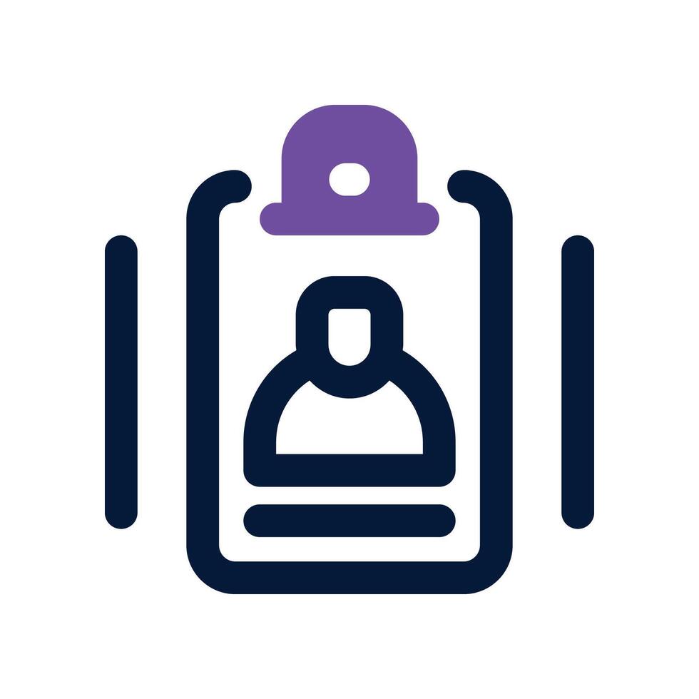 identity card icon. dual tone icon for your website, mobile, presentation, and logo design. vector
