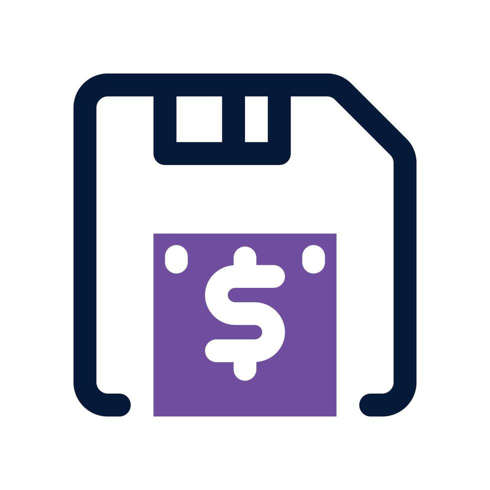 floppy disk icon. dual tone icon for your website, mobile, presentation, and logo design. vector