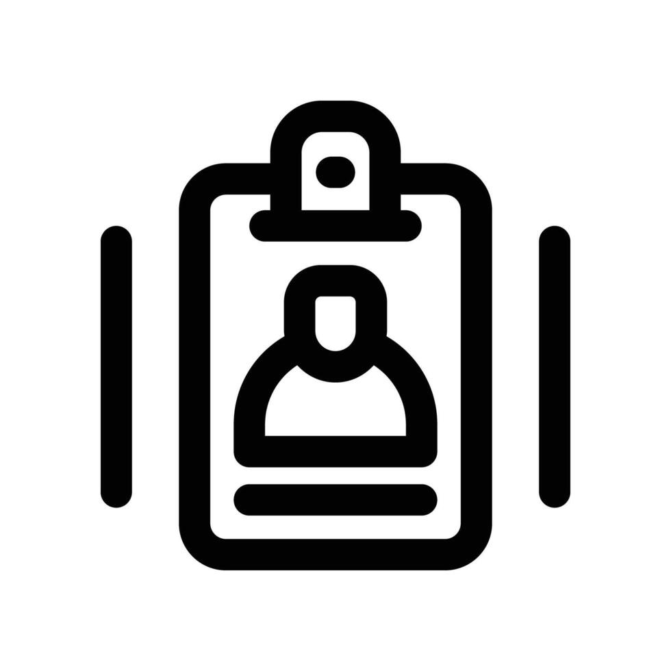 identity card icon. line icon for your website, mobile, presentation, and logo design. vector