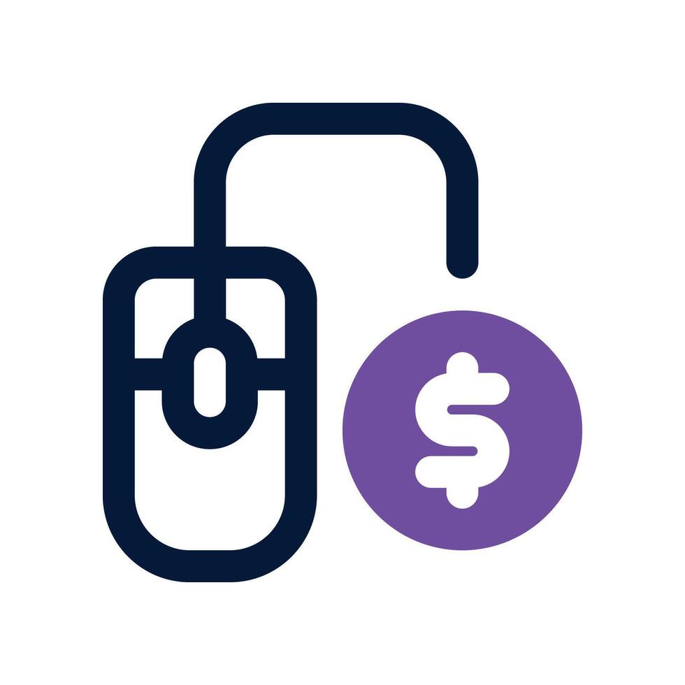 mouse icon. dual tone icon for your website, mobile, presentation, and logo design. vector