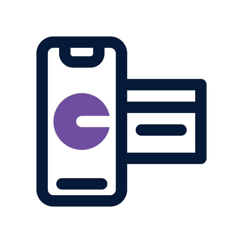 mobile phone icon. dual tone icon for your website, mobile, presentation, and logo design. vector