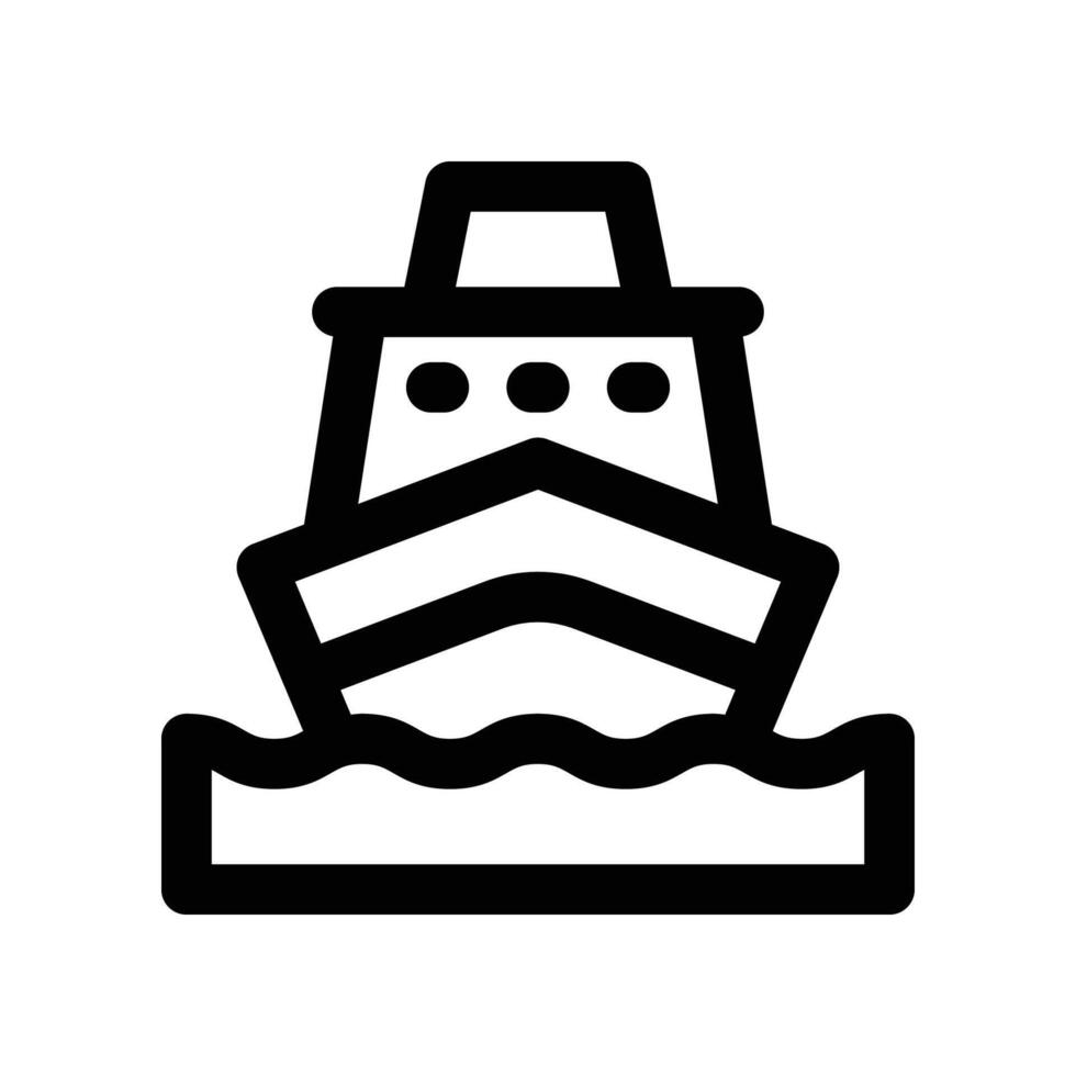 ship icon. line icon for your website, mobile, presentation, and logo design. vector