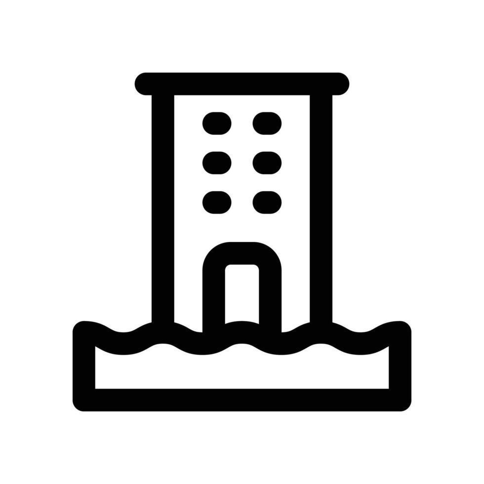 flood icon. line icon for your website, mobile, presentation, and logo design. vector