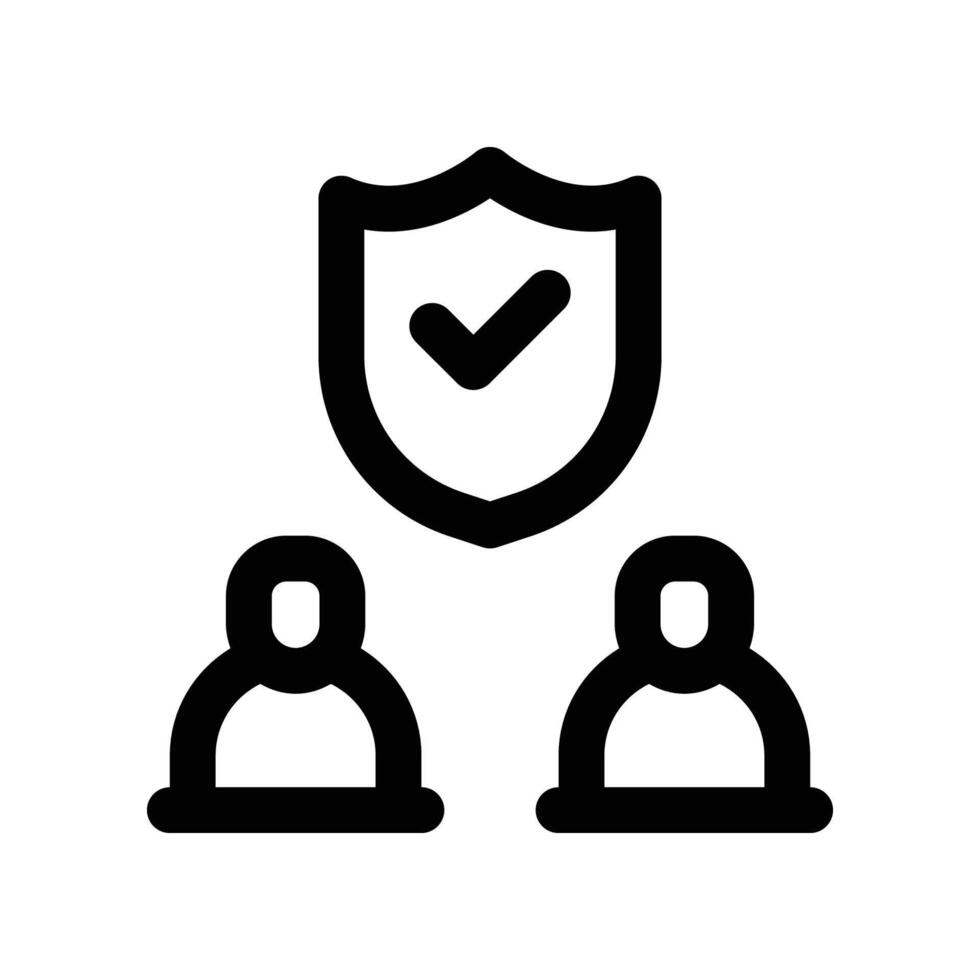 family insurance icon. line icon for your website, mobile, presentation, and logo design. vector