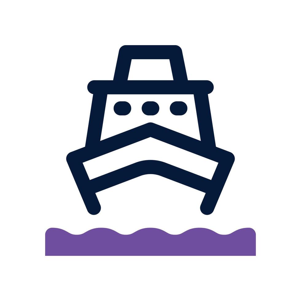 ship icon. dual tone icon for your website, mobile, presentation, and logo design. vector