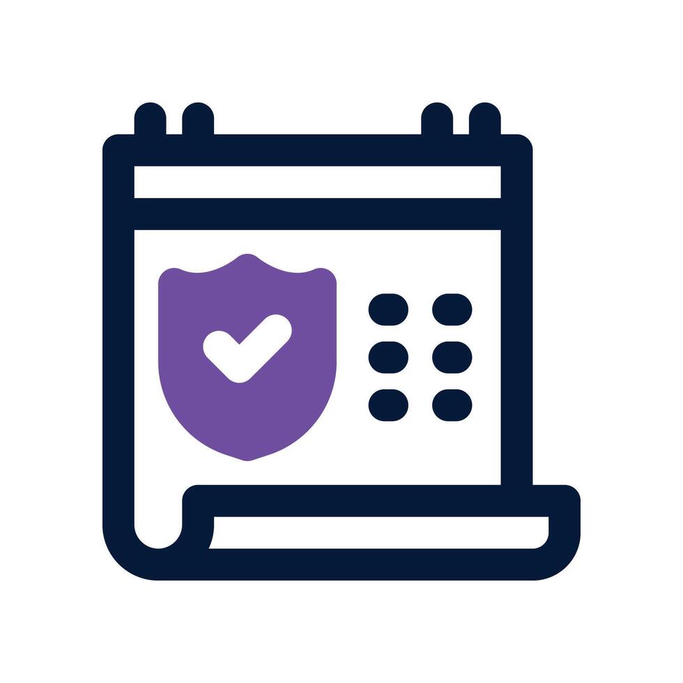 schedule icon. dual tone icon for your website, mobile, presentation, and logo design. vector