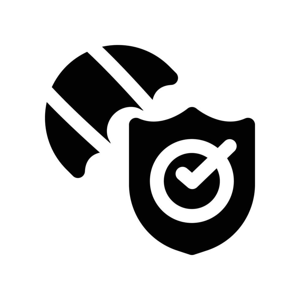 insurance icon. glyph icon for your website, mobile, presentation, and logo design. vector