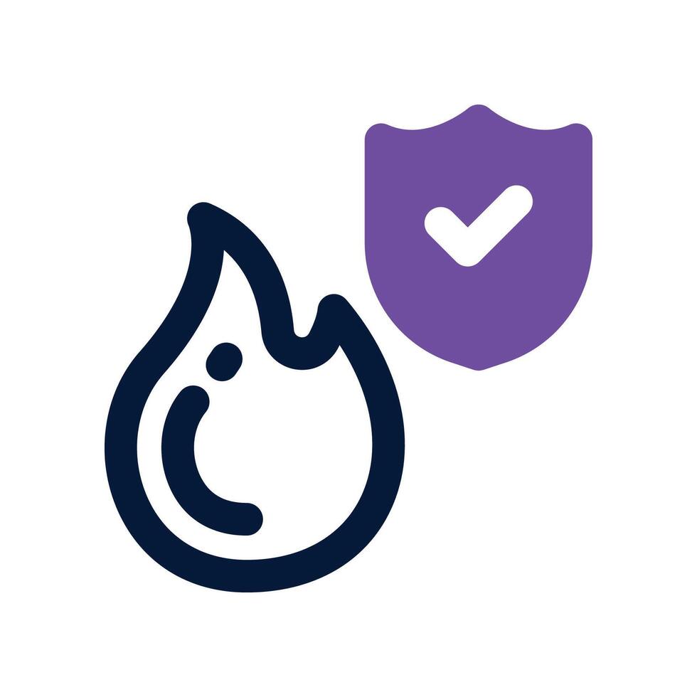 fire insurance icon. dual tone icon for your website, mobile, presentation, and logo design. vector