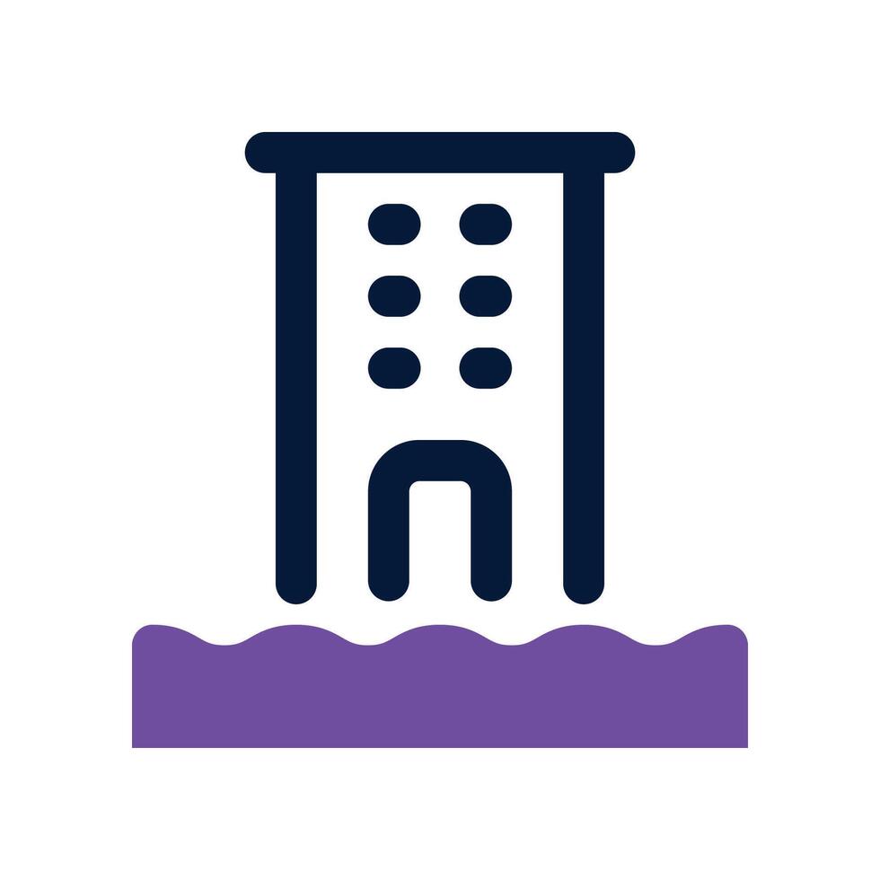 flood icon. dual tone icon for your website, mobile, presentation, and logo design. vector