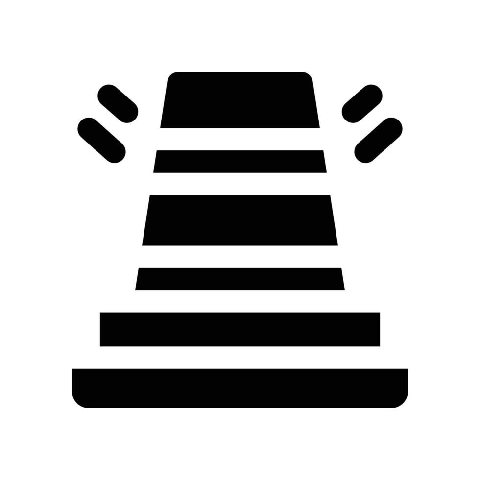 traffic cone icon. glyph icon for your website, mobile, presentation, and logo design. vector