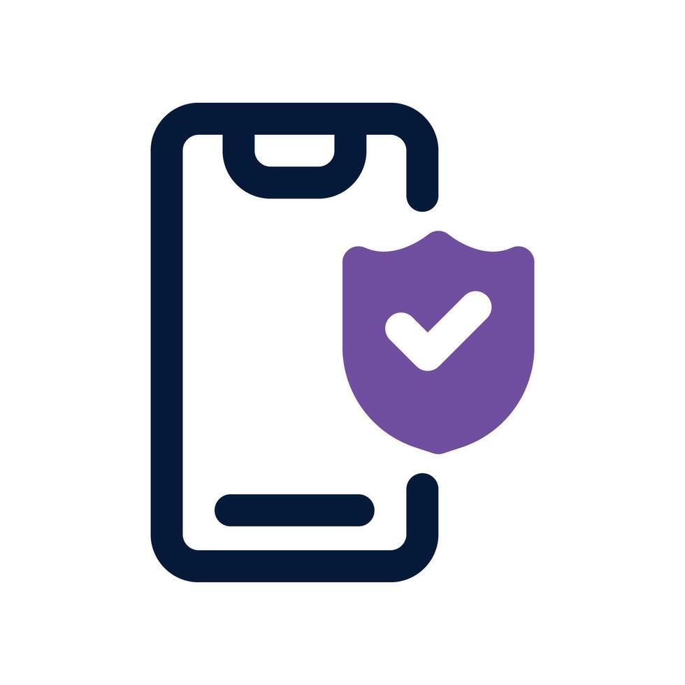 mobile insurance icon. dual tone icon for your website, mobile, presentation, and logo design. vector