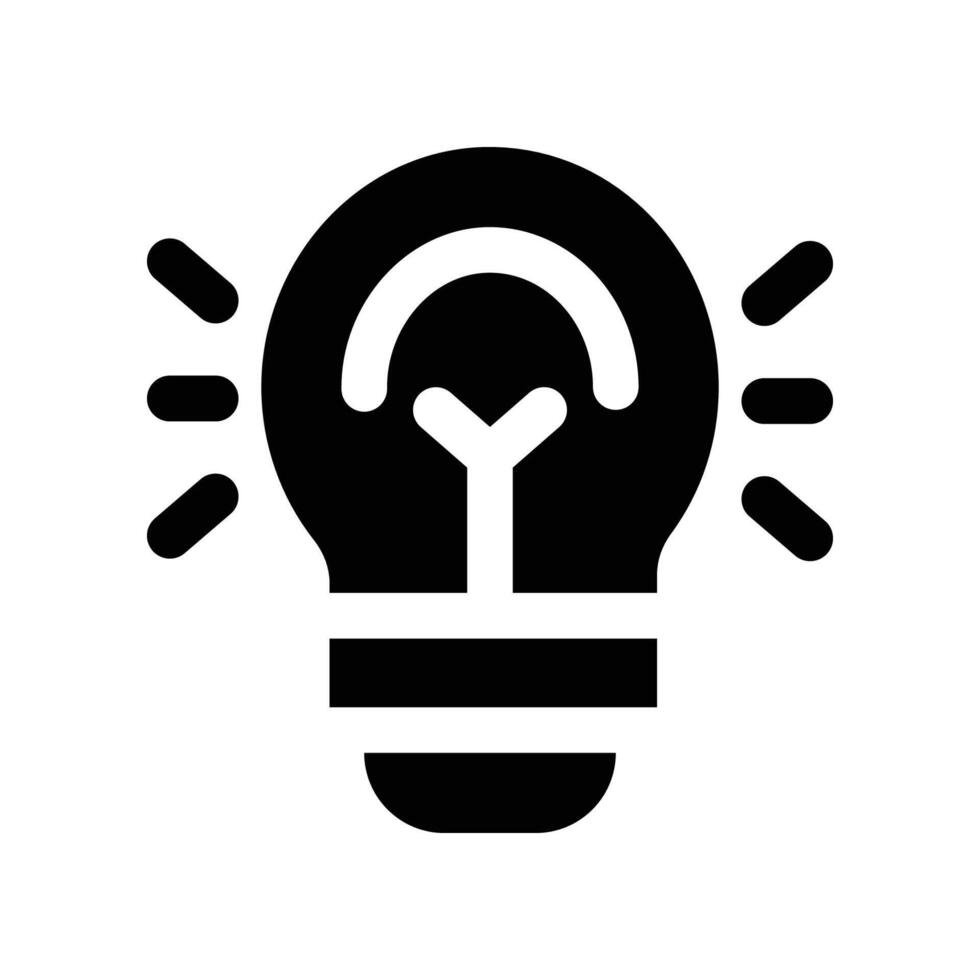 idea icon. glyph icon for your website, mobile, presentation, and logo design. vector