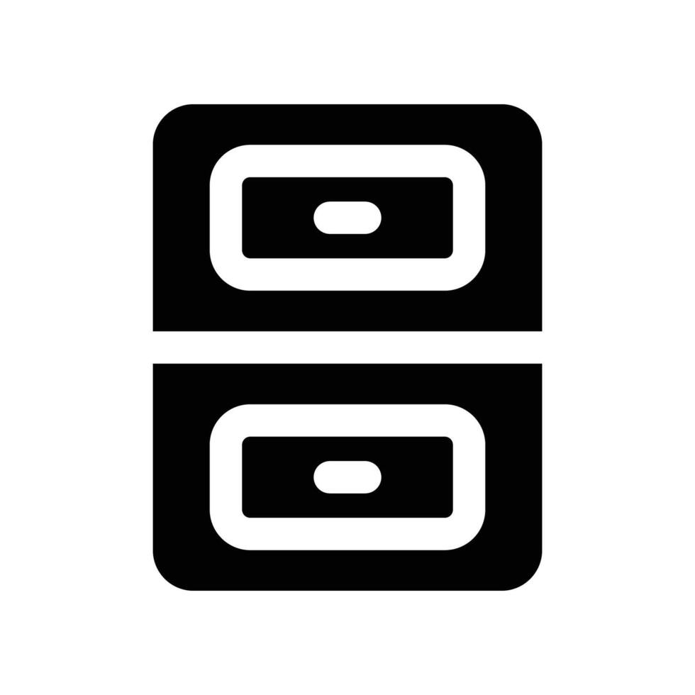 chest of drawers icon. glyph icon for your website, mobile, presentation, and logo design. vector