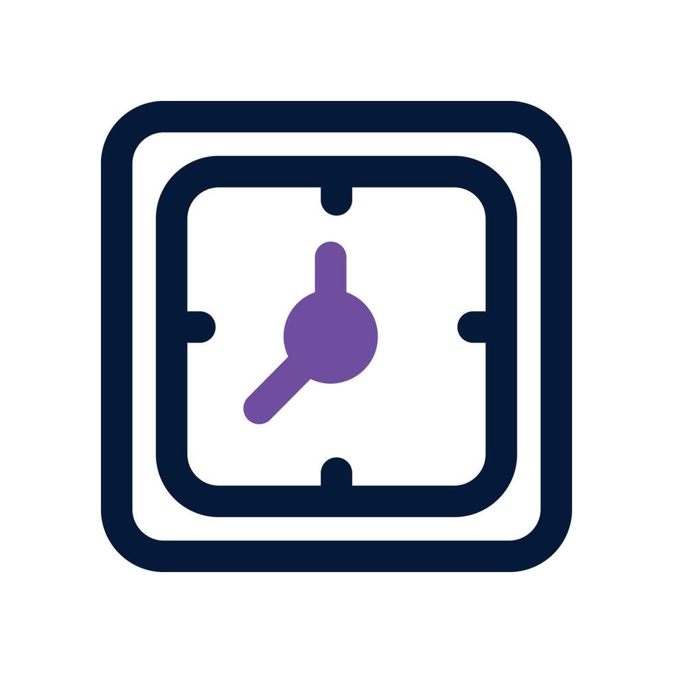 clock icon. dual tone icon for your website, mobile, presentation, and logo design. vector
