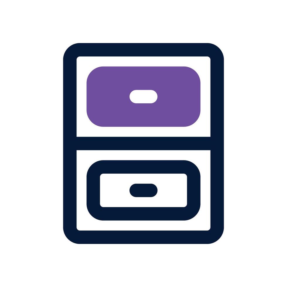 chest of drawers icon. dual tone icon for your website, mobile, presentation, and logo design. vector