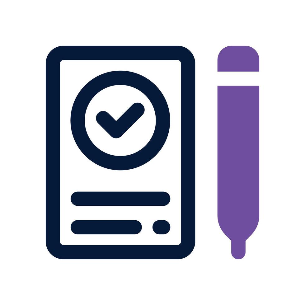 exam icon. dual tone icon for your website, mobile, presentation, and logo design. vector