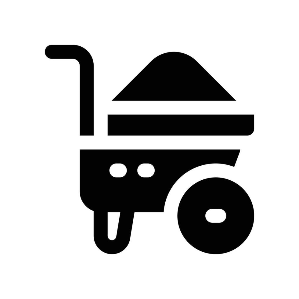 wheelbarrow icon. glyph icon for your website, mobile, presentation, and logo design. vector