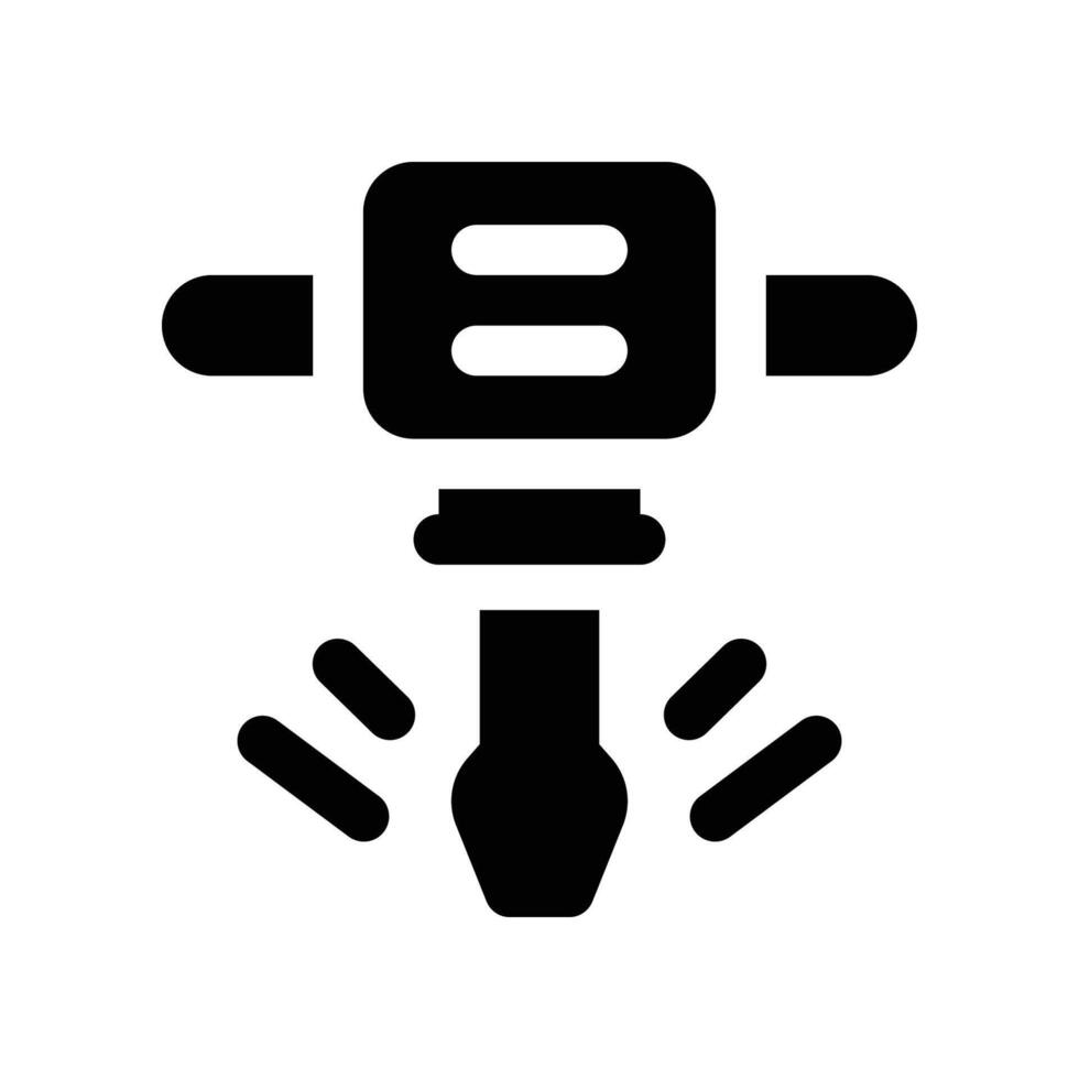 jack hammer icon. glyph icon for your website, mobile, presentation, and logo design. vector