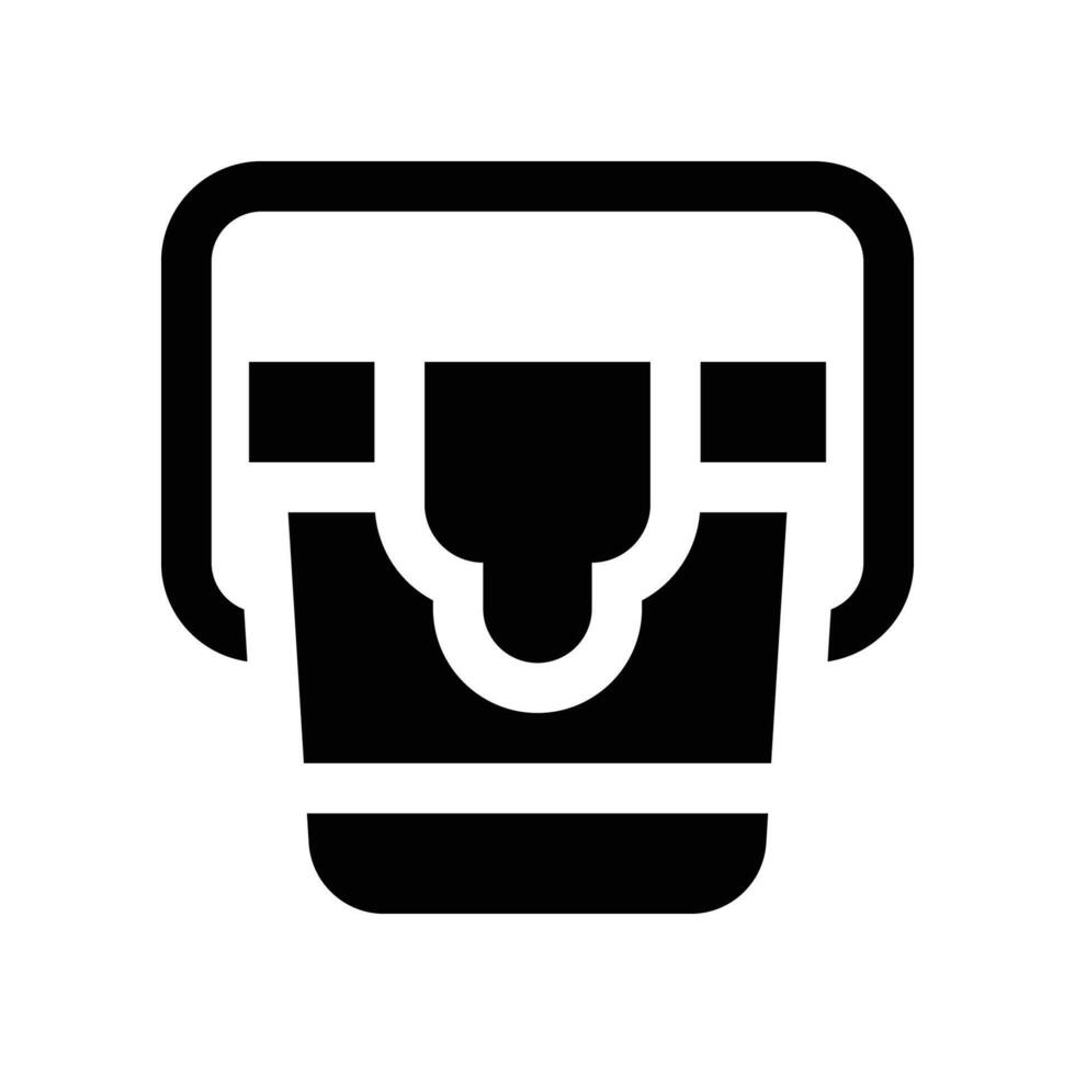 paint bucket icon. glyph icon for your website, mobile, presentation, and logo design. vector