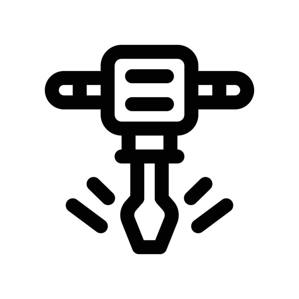 jack hammer icon. line icon for your website, mobile, presentation, and logo design. vector