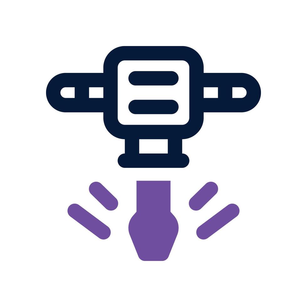 jack hammer icon. dual tone icon for your website, mobile, presentation, and logo design. vector
