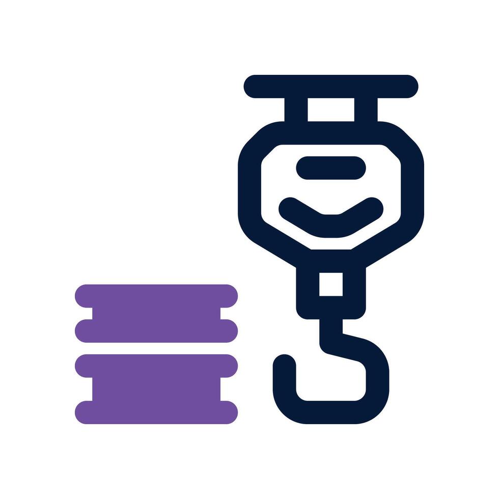 hook crane icon. dual tone icon for your website, mobile, presentation, and logo design. vector