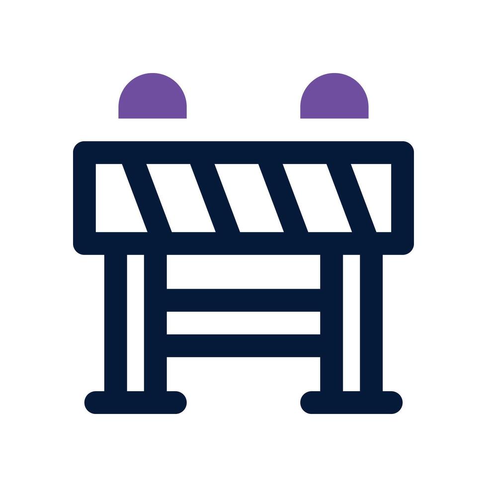 traffic barrier icon. dual tone icon for your website, mobile, presentation, and logo design. vector
