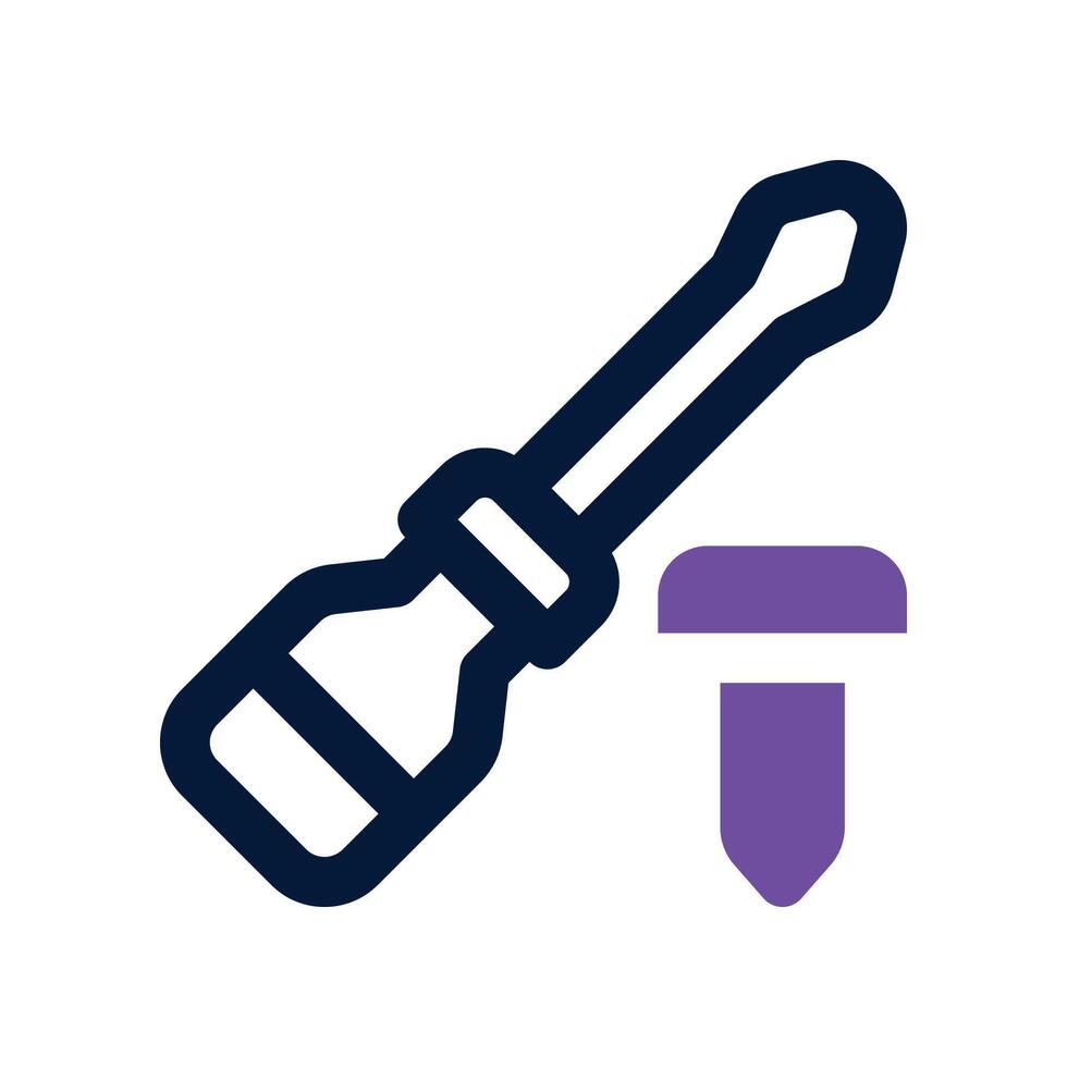 screwdriver icon. dual tone icon for your website, mobile, presentation, and logo design. vector
