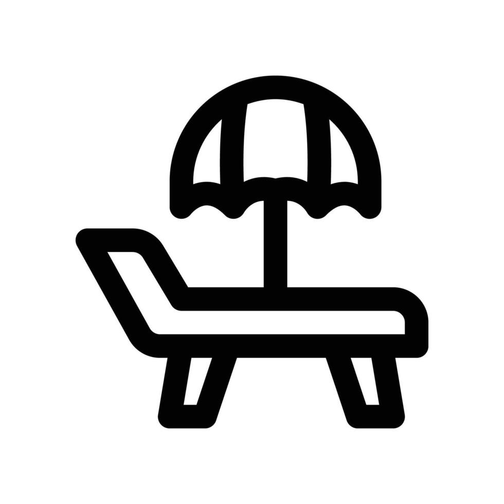 beach chair icon. line icon for your website, mobile, presentation, and logo design. vector