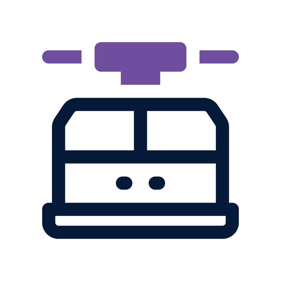 cable car icon. dual tone icon for your website, mobile, presentation, and logo design. vector
