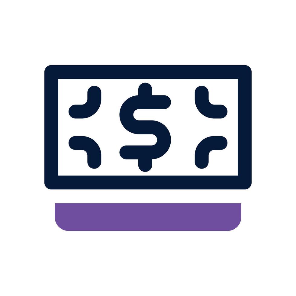 cash icon. dual tone icon for your website, mobile, presentation, and logo design. vector