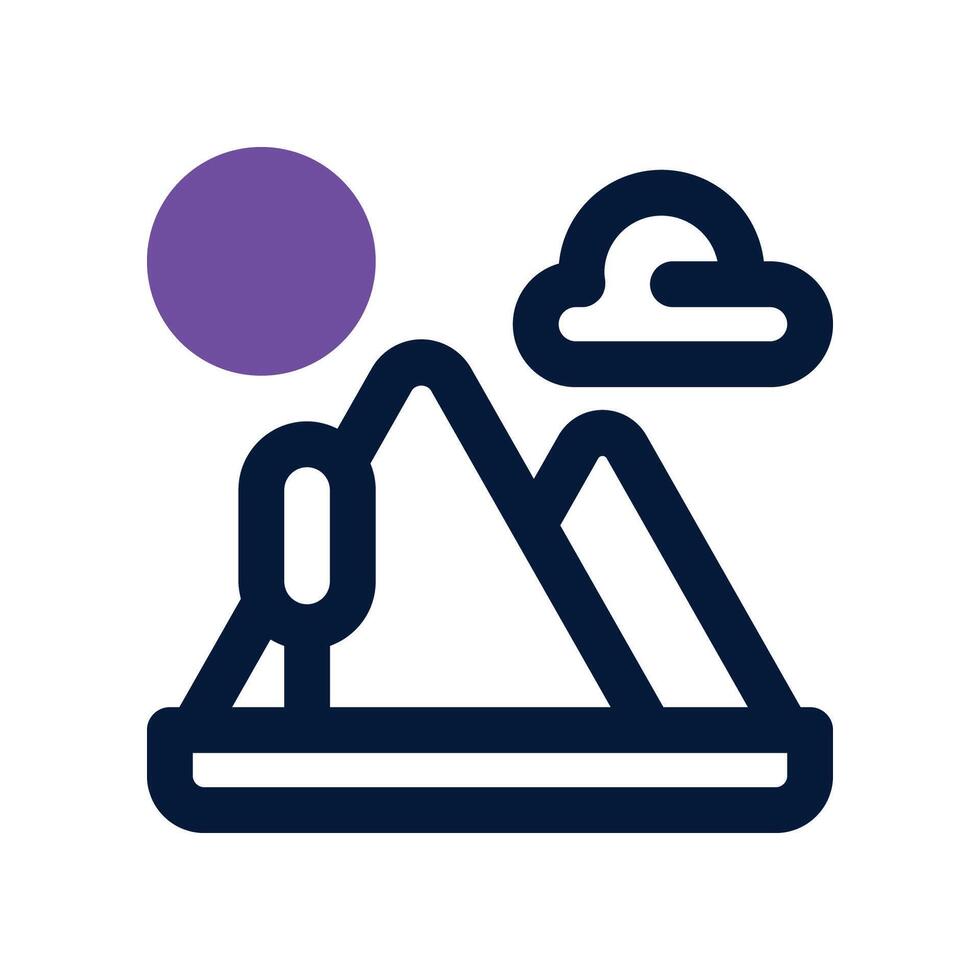 mountain icon. dual tone icon for your website, mobile, presentation, and logo design. vector